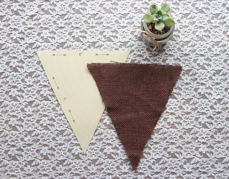 DIY Burlap Bunting via Needles + Leaves :: Thanksgiving Decorations :: Succulents :: Home Decor
